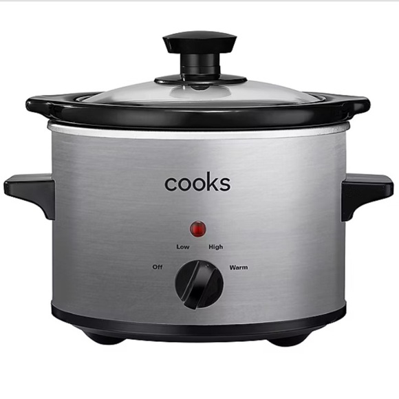 COOKS 1.5 Quart Slow Cooker in Stainless Steel - Picture 1 of 7
